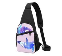 FUkker Bolso bandolera, bolso cruzado en el pecho, bolso en diagonal para viajes, senderismo, pecho, mochila, cinturón, unisex,orca orca