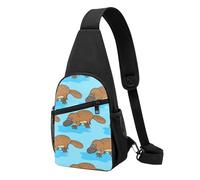 FUkker Bolso bandolera, bolso cruzado en el pecho, bolso en diagonal para viajes, senderismo, pecho, mochila, cinturón, unisex,Ornitorrinco divertido australiano