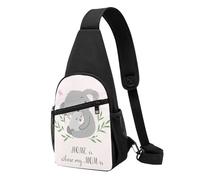 FUkker Bolso bandolera, bolso cruzado en el pecho, bolso en diagonal para viajes, senderismo, pecho, mochila, cinturón, unisex,Lindo koala mamá y bebé