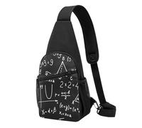 FUkker Bolso bandolera, bolso cruzado en el pecho, bolso en diagonal para viajes, senderismo, pecho, mochila, cinturón, unisex,Álgebra Geometría Matemáticas abstractas