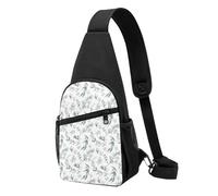 FUkker Bolso bandolera, bolso cruzado en el pecho, bolso en diagonal para viajes, senderismo, pecho, mochila, cinturón, unisex,Hojas De Eucalipto Australiana Australia Botánico Hoja Pequeña