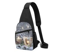 FUkker Bolso bandolera, bolso cruzado en el pecho, bolso en diagonal para viajes, senderismo, pecho, mochila, cinturón, unisex,vela invierno