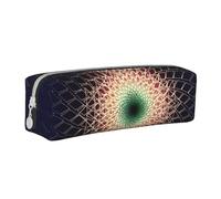 FUkker Estuche para lápices, Estuche de Cuero para lápices, Estuche para lápices, Organizador de papelería, Estuche para lápices, Geometría Sagrada