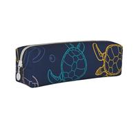 FUkker Estuche para lápices, Estuche de Cuero para lápices, Estuche para lápices, Organizador de papelería, Estuche para lápices, Textura de caparazón de Tortuga