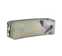 FUkker Estuche para lápices, Estuche de Cuero para lápices, Estuche para lápices, Organizador de papelería, Estuche para lápices, Dibujo Perro Malamute De Alaska Retrato