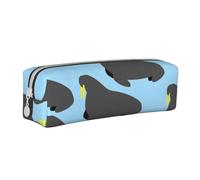 FUkker Estuche para lápices, Estuche de Cuero para lápices, Estuche para lápices, Organizador de papelería, Estuche para lápices, Patrón Animal morsa