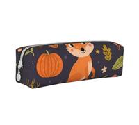 FUkker Estuche para lápices, Estuche de Cuero para lápices, Estuche para lápices, Organizador de papelería, Estuche para lápices, Otoño Lindo Zorro