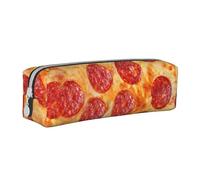 FUkker Estuche para lápices, Estuche de Cuero para lápices, Estuche para lápices, Organizador de papelería, Estuche para lápices, Pizza de peperoni Modelo 3D