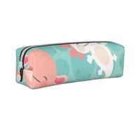 FUkker Estuche para lápices, Estuche de Cuero para lápices, Estuche para lápices, Organizador de papelería, Estuche para lápices, Ajolote Lindo bebé Kawaii