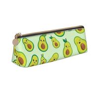 FUkker Estuche para lápices, Estuche para lápices Triangular, Estuche para lápices portátil, Estuche de Cuero para Oficina Escolar,Lindo Aguacate Impreso.