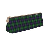 FUkker Estuche para lápices, Estuche para lápices Triangular, Estuche para lápices portátil, Estuche de Cuero para Oficina Escolar,Tartán de Herencia Escocesa del Clan Sutherland