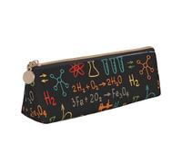 FUkker Estuche para lápices, Estuche para lápices Triangular, Estuche para lápices portátil, Estuche de Cuero para Oficina Escolar,Experimento Educativo de Ecuaciones de química