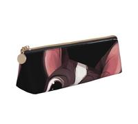 FUkker Estuche para lápices, Estuche para lápices Triangular, Estuche para lápices portátil, Estuche de Cuero para Oficina Escolar,Boston Terrier Naturaleza