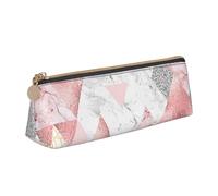 FUkker Estuche para lápices, Estuche para lápices Triangular, Estuche para lápices portátil, Estuche de Cuero para Oficina Escolar,Patrón geométrico Moderno
