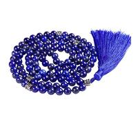 Fukugems 108 Mala Budista Collar Mujer Hombres, Mala Brazalete, meditación Budista Collar, Lapis Lazuli Yoga Mala