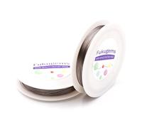 Fukugems Alambre de acero inoxidable recubierto de nylon para joyería, cuerdas de perlas para collar 0.3mm*50m