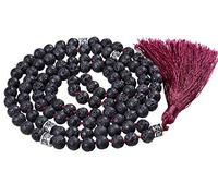 Fukugems Mala tibetano 108 perlas collar para mujer hombre Mala piedra pulsera budista meditación collar, 38 inch, Gema, Cuarzo