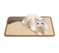 FUKUMARU Alfombrilla rascador para Gatos, Cuerda de sisal Natural para Gatos, Alfombrilla para rascar el Suelo 50X30 cm Color Crema