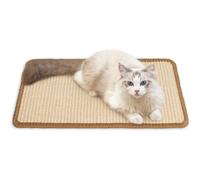 FUKUMARU Alfombrilla rascadora para gatos, 60 x 40 cm, sisal natural, tabla de rascar horizontal, protege muebles y sofás