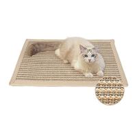 FUKUMARU Alfombrilla rascadora para Gatos, 60 x 40 cm, sisal Natural para Gatos, Tabla rascadora Horizontal para Suelos de Gatos, Protege Muebles y sofás