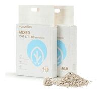 FUKUMARU Arena de tofu para gatos, 5,4 kg - rápida formación de grumos, tofu y bentonita, sin polvo, fácil de grumar, control de olores (té blanco), se puede lavar por el inodoro.