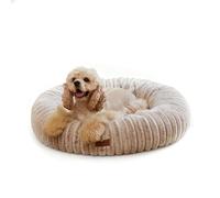 FUKUMARU Cama para Perros, Cama para Gatos de Interior, Cama ortopédica para Perros, Funda Lavable, diseño Moderno con Degradado de Colores. 76 x 76 x 18 cm, Beige