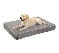 FUKUMARU Cama para Perros Grande Ortopédica, 107x76x10cm, Colchón Lavable para Perro, Sofá Perro Desmontable, Fondo Antideslizante, Tejido Impermeable, Gris