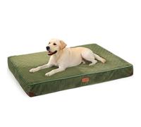 FUKUMARU Cama para Perros Grande Ortopédica, 107x76x10cm, Colchón Lavable para Perro, Sofá Perro Desmontable, Fondo Antideslizante, Tejido Impermeable, Verde
