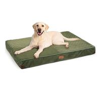 FUKUMARU Cama para Perros Grande Ortopédica, 91x56x9cm, Colchón Lavable para Perro, Sofá Perro Desmontable, Fondo Antideslizante, Tejido Impermeable, Verde
