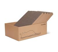 FUKUMARU Gato rascador de cartón 5 Piezas con Caja, Reversible, Cat Scratch Pad, Kitty Ondulado rascador Cama