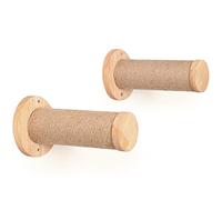 FUKUMARU Mueble de Pared para Gatos, Peldaño de Escalada de 30 cm Montado en la Pared Con Rascador de Yute para Gatitos, Gatos Medianos y Grandes, Paquete de 2