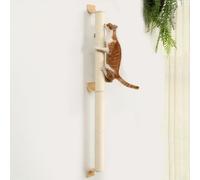 FUKUMARU Poste rascador para Gatos de Pared, rascador de 70 cm para Montaje en Pared, rascador de Pared Estable de sisal