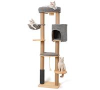 FUKUMARU Rascador para gatos, 188 cm, montaje en pared, árbol para gatos con cama para gatos, postes para gatos