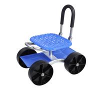 Fukursul Asientos de Jardinería con Rueda, Asiento de Trabajo Jardín Rodante, Taburete Perezoso Giratorio 360 PLIBLE Lest Les Seniors, Recoger Carro de Herramientas Giratorio Estante Almacenamiento