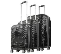 Ful Disney Mickey Hardside Juego de Equipaje de 3 Piezas: Maletas de 21, 25 y 29 Pulgadas, Black, Talla única