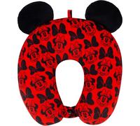 Ful Disney Minnie Mouse - Almohada Cervical de Viaje para avión, Coche y Oficina, cómoda y Transpirable, Color Rojo y Negro