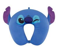 FUL Disney Stitch - Almohada para el Cuello, Accesorios de Viaje para Adultos con Orejas 3D para avión, Coche y Oficina, cómoda y Transpirable, Color Azul