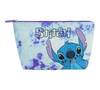 FUL Disney Stitch - Bolsa de maquillaje pequeña con cremallera, diseño de teñido anudado, organizador de cosméticos, multicolor