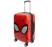 Ful Marvel Spider-Man - Maleta con ruedas de 22 pulgadas, diseño de máscara, rígida, con ruedas, color rojo, cara grande de Spiderman de 21 pulgadas, Red, 22.5 x 14.5 x 9.5 inches, Marvel Spider-man -
