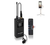 FULAIM VL2 Micrófono de Solapa Lavalier inalámbrico con reducción de Ruido para Phone iPad MacBook, micrófono omnidireccional UHF de 22 Canales para Vlogging, TikTok, Youtube, LiveStream - 1TX