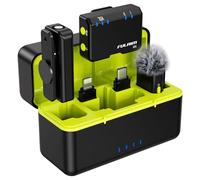 FULAIM X6S Micrófono Inalámbrico de Solapa para iPhone, Micro Clip-On Dual-Channel con AI Noise Cancellation, Audio 48kHz/24Bit, Estuche de Carga para Móvil, Cámara, Grabación de Video y Vlogging