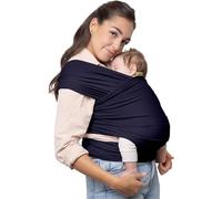 Fular Elástico Portabebé Ergonómico Boba Wrap (Navy) | Fular Portabebé Transpirable Manos Libres; sujeción Ergonómica y Segura del recién nacido al niño pequeño, 3-16 kg.
