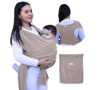 Fular Portabebé Elástico Unisex con Anillas - Porta Bebé Recién Nacido | Fácil de Usar y Seguro | Porteo Bebé Ergonómico y Transpirable - Hasta 20 kg | Bolsa de Transporte y Caja de Regalo Incluidas