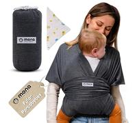 Fular Portabebés Recién Nacidos - Fular Porteo Bebé Ergonómico, Transpirable y de Algodón Suave - Portabebés Fácil de Colocar - Porteo desde Prematuro hasta 15 kg - Unisex con Bolsa y Babero