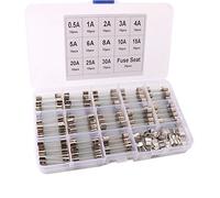 FULARR 150Pcs 6X30mm Profesional Coche Vidrio Tubo Fusible Kit: 130Pcs Rapido Soplo Vidrio Fusible + 20Pcs Fusible Clip, con Transparente Plástico Caja