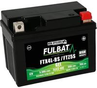 FULBAT Batería de moto FULBAT GEL FTX4L-BS / FTZ5S / YTX4L-BS (Alta capacidad) 12V 5,3Ah 70A