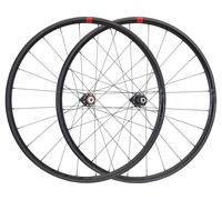 Fulcrum Juego de ruedas Racing 5 Disc Center Lock negro Juego 28" (RD 12x100 + RT 12x142) SRAM XDR