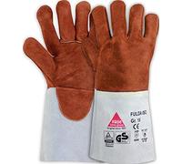 FULDA - Guantes de soldadura ISO con aislamiento integral de manos, confeccionados en serraje de sebatan, puños de serraje de vacuno, costuras de kevlar TÜV GS - talla: 11