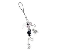 FULEIZI Llavero con cadena para teléfono, diseño de guitarra, bajo y estrella, colgante para teléfono móvil, talla única, Resina Acrílico, No es una piedra preciosa