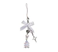 FULEIZI Llavero de acrílico colorido con lazo para teléfono, llavero de mariposa, joyería para teléfono, colgante de acrílico para teléfono, talla única, Resina Acrílico, No es una piedra preciosa